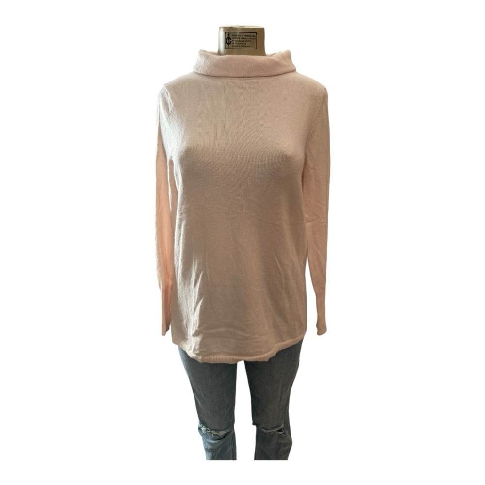 TALBOTS 100% Cashmere Mock Neck Sweater in Light Pink Size Large​​